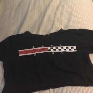 Black Baby Girl Crop Top Small